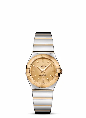 Omega Constellation Quartz 27 Polished Stainless Steel / Yellow Gold / Champagne 123.20.27.60.08.002 (12320276008002)